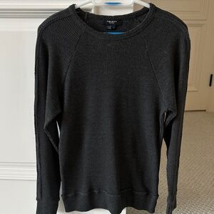 Twenty Men’s Small Gray Waffle Crewneck Sweater - Great Shape! Charcoal S